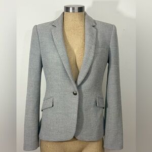 Zara Gray Knit Structured Blazer Women's Size Small Career Jacket